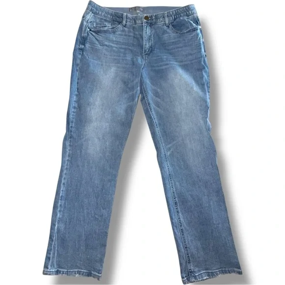 WIT & WISDOM 'Ab'Solution High Waist Girlfriend Jeans - LIGHT BLUE ARTISANAL 16 - Picture 3 of 12